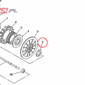 YAMAHA - PODKLADKA nr: 26H161540000