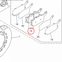 YAMAHA - klocki hamulcowe nr: 20SW00460000