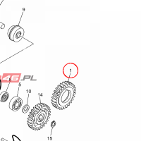 YAMAHA - GEAR, DRIVE nr: 5VKE24360000