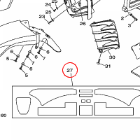 YAMAHA - NAKLEJKA nr: 13DF173L3000