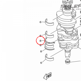 YAMAHA - BEARING, THRUST 2 nr: 6CB114270300