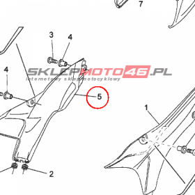 YAMAHA - oslona boczna nr: 5JNF172100P0