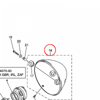 YAMAHA - WKLAD REFL. nr: 5BN843300000