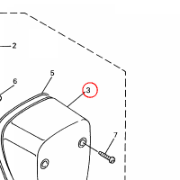 YAMAHA - klosz lampy tyl. nr: 4NK847210000