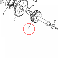 YAMAHA - SHAFT nr: 5VN156590000