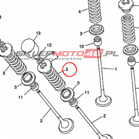 YAMAHA - SPRING, VALVE OUTER nr: 4C8121140000