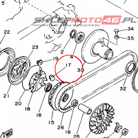 YAMAHA - ciezarek manetki nr: 50M176320000