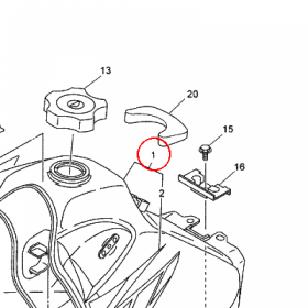 YAMAHA - ZBIORNIK PALIWA nr: 1D0F411000P0