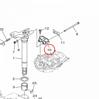 YAMAHA - MOUNT DAMPER, UPPER SIDE nr: 67C445142000