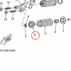 YAMAHA - SPREZYNA ZAWOROWA nr: 1PAE21170000