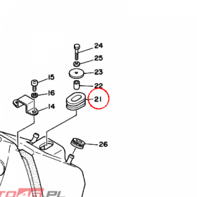 YAMAHA - tulejka nr: 904800140000