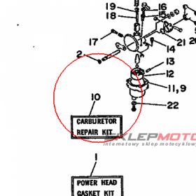 YAMAHA - ZESTAW NAPR. GAZNIKA nr: 6A1W00930100