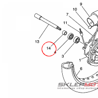 YAMAHA - TULEJA KOLA nr: 1D2F51860000