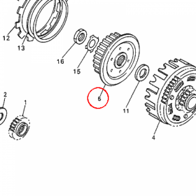 YAMAHA - ZABIERAK SPRZEGLA nr: 2JN163710000