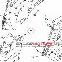 YAMAHA - COVER UNDER 2        MBL2 nr: 5D7F839540P1