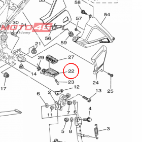 YAMAHA - podnozek nr: 23P274510000