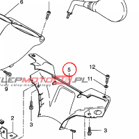 YAMAHA - OSLONA PLASTIK. nr: 5BRF61450100