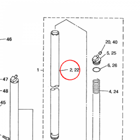 YAMAHA - golen teleskopu nr: 4XY231100000