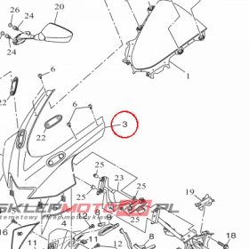 YAMAHA - OWIEWKA nr: B5GF835100P2