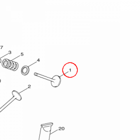 YAMAHA - zawor dolot. nr: 5WGE21110100