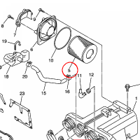 YAMAHA - filtr powietrza nr: 5UX144510000