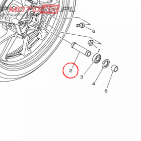 YAMAHA - TULEJA DYSTANS. nr: 905601735600