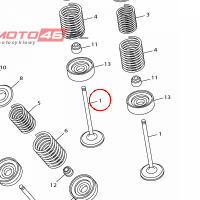 YAMAHA - zawor dolot. nr: 2CR121110100