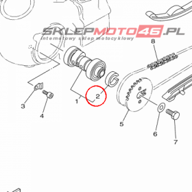 YAMAHA - tulejka nr: 90387167L500