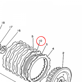 YAMAHA - SPREZYNA SPRZEGLA nr: 1HX163830000