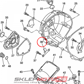 YAMAHA - HOLDER, CLUTCH CABLE nr: 5VY154410000