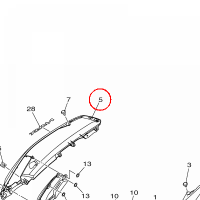 YAMAHA - oslona boczna nr: 2DPF172100P4