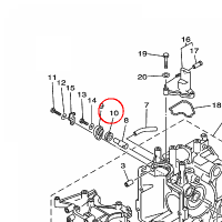 YAMAHA - GROMMET, ANODE nr: 66M113280100