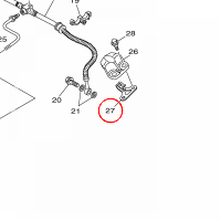 YAMAHA - HOLDER, BRAKE HOSE 5 nr: 3B42588F0000