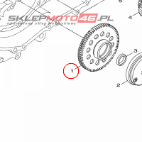 YAMAHA - STARTER WHEEL ASSY nr: 52SE55200000