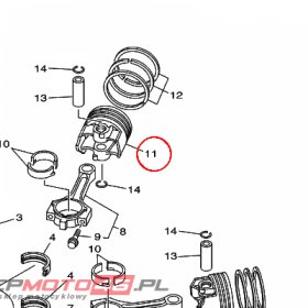 YAMAHA - tlok nr: 6P2116310193