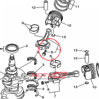 YAMAHA - SRUBA KORBOWODU nr: 69J116540000