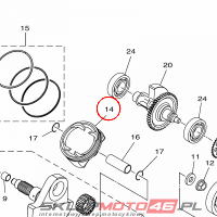 YAMAHA - tlok nr: 2MBE16310000