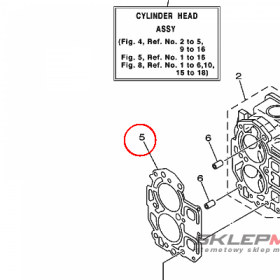 YAMAHA - uszczelka glowicy nr: 66M111810000