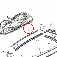 YAMAHA - INNER,GUNWALE nr: F1BU25191000