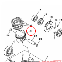 YAMAHA - tlok nr: 4GY1163100C0