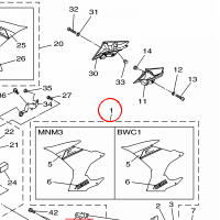 YAMAHA - PANEL ASSY 1 nr: 36PW283U20P5