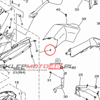 YAMAHA - BODY, FRONT UPPER 1 nr: 36PW283G30P3