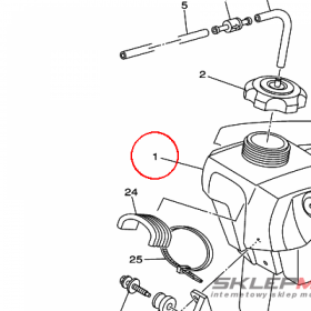 YAMAHA - ZBIORNIK PALIWA nr: 1C3241105000