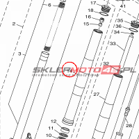 YAMAHA - RURA ZEW. AMORT. nr: B9TF31260000