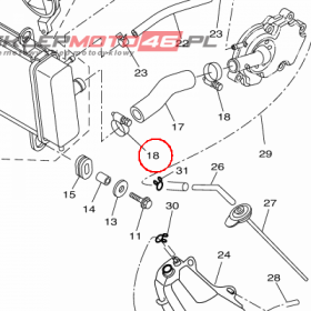 YAMAHA - UCHWYT PRZEW. nr: 9045027X0100