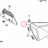 YAMAHA - oslona boczna nr: 42X21711009B