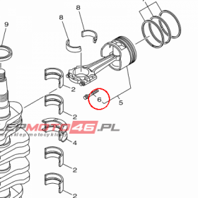 YAMAHA - BOLT, CONNECTING ROD nr: K1CA32750000