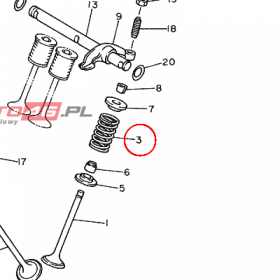 YAMAHA - SPREZYNA ZAW. nr: 3YF121130000