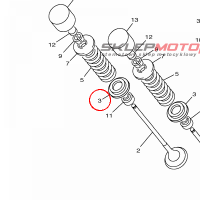 YAMAHA - SEAT, VALVE SPRING nr: 4C8121160000