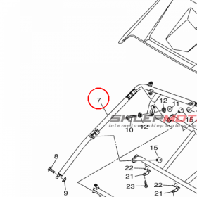 YAMAHA - SUPPORT, ROOF 4 nr: 2HCK831E2000